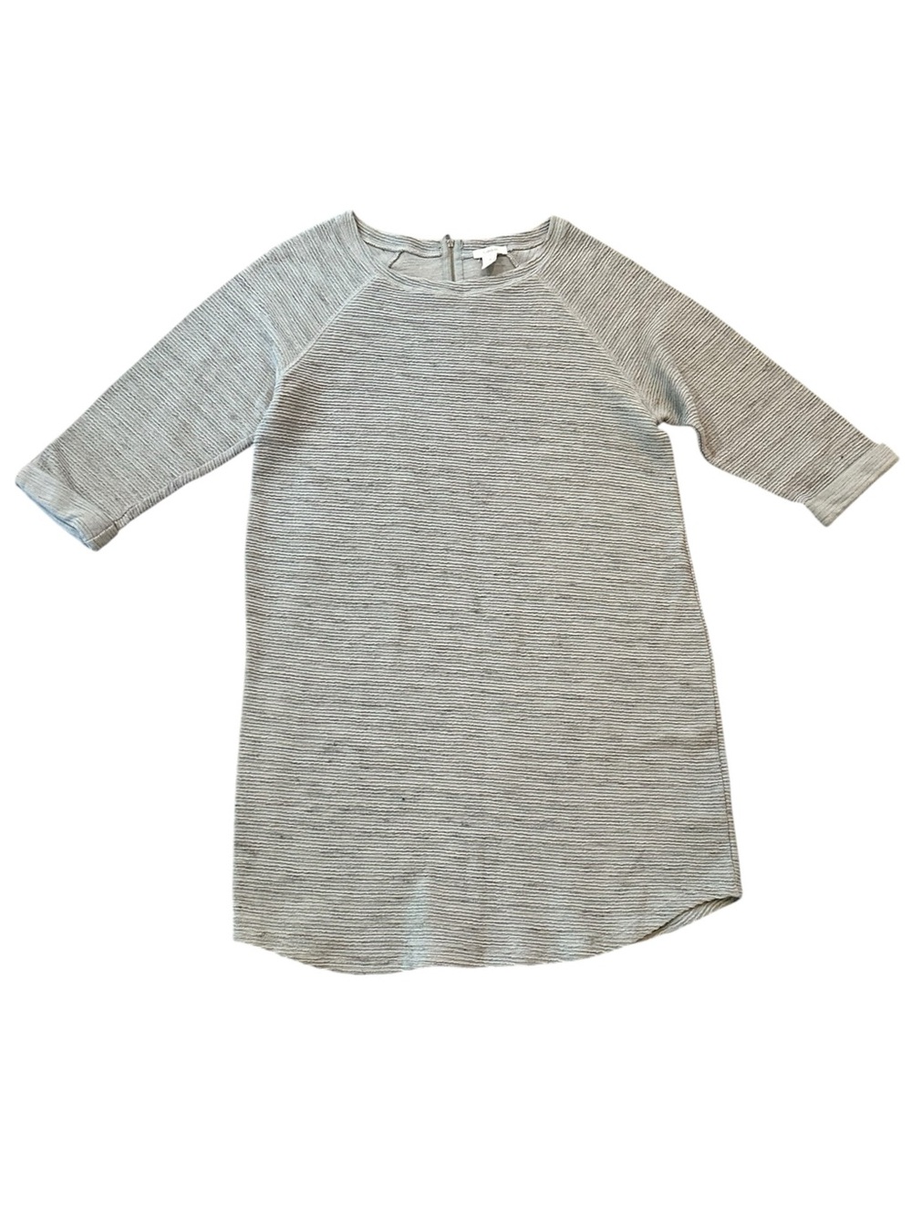 CASLON heathered gray ribbed cotton blend sweater dress size Medium